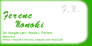 ferenc monoki business card